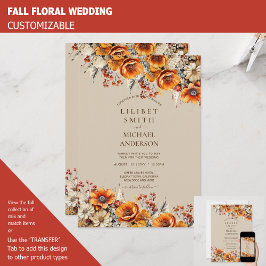 バ素朴ン結婚ズ | 秋秋の焦げオレンジ 招待状