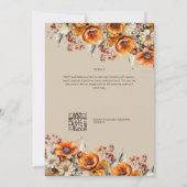 バ素朴ン結婚ズ | 秋秋の焦げオレンジ 招待状 (裏面)