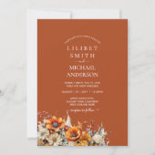 バ素朴ン結婚ズ | 秋秋の焦げオレンジ 招待状 (正面)