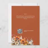 バ素朴ン結婚ズ | 秋秋の焦げオレンジ 招待状 (裏面)