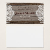 バ素朴ン結婚式の引き出物ラベル (正面&裏面)