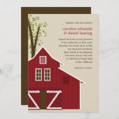 バ素朴ン結婚式招待状 招待状 (正面/裏面)