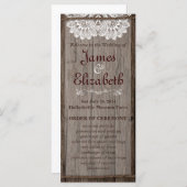 バ素朴ン結婚式 プログラム (正面/裏面)