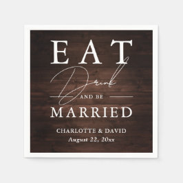 バ素朴ン食べウッドドックとビー結婚したズ スタンダードカクテルナプキン