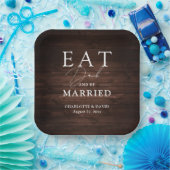 バ素朴ン食べウッドドックとビー結婚したズ ペーパープレート (パーティー)