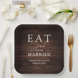 バ素朴ン食べウッドドックとビー結婚したズ ペーパープレート