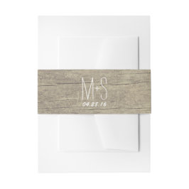 バ素朴ン・ウッド結婚ズ 招待状ベリーバンド