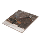 バ素朴ン&コテージヴィンテージスノーシーン タイル (側面)