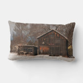 バ素朴ン&コテージヴィンテージスノーシーン ランバークッション (裏面)