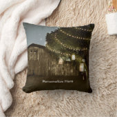 バ素朴ン&ツリーストリングライト装飾用クッション クッション (ブランケット)