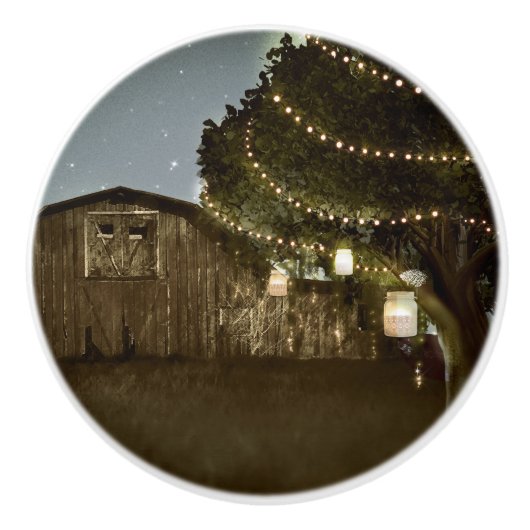 バ素朴ン&夕べライトメイソンジャースカントリー セラミックノブ (正面)