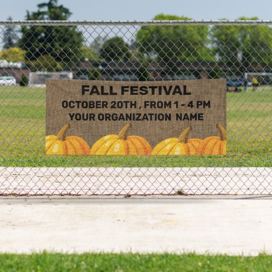 バ素朴ーラップアンドパンプキン秋フェスティバル 横断幕 (インサイチュ)