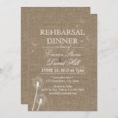 バ素朴ーラップダンデリヨンリハーサルディナー 招待状 (正面/裏面)