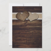 バ素朴ーラップレースひまわりネイビーブルー結婚ズ 招待状 (裏面)