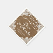 バ素朴ーラップレース感謝していラヴと結婚ズ スタンダードカクテルナプキン (角)