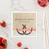 バ素朴ーラップレース馬蹄型コーラルリ結婚ボン スタンダードカクテルナプキン (インサイチュ)