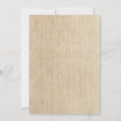 バ素朴ーラップレース馬蹄型コーラルリ結婚ボン 招待状 (裏面)