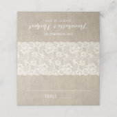 バ素朴ーラップ·アンド·レ結婚ース座席表 プレイスカード (外部開封)