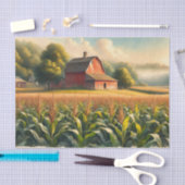 バ素朴ーンとコーンのフィールド水の色のデコページ 薄葉紙 (クラフト)