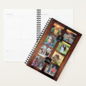 バ素朴ーンウッドファミリーフォトコラパーソナライズされたージ プランナー手帳 (ディスプレー)