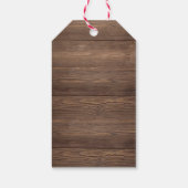 バ素朴ーンウッド水カラーフローラ結婚ズ ギフトタグ (裏面)