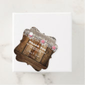 バ素朴ーンウッド、レース、バラ結婚ズ フェイバータグ (インサイチュ)