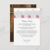 バ素朴ーンウッド&レ結婚ース エンクロージャーカード (正面/裏面)