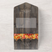 バ素朴ーンウッド&紅葉ノディナー オールインワン招待状 (外側)