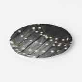 バ素朴ーンブラックウッド金ゴールドストリングライト ペーパープレート (アングル)