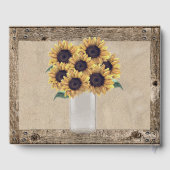 バ素朴ーン結婚ズ・メイソン・ジャー・ヒマワリ・ゲストブック ゲストブック (裏面)