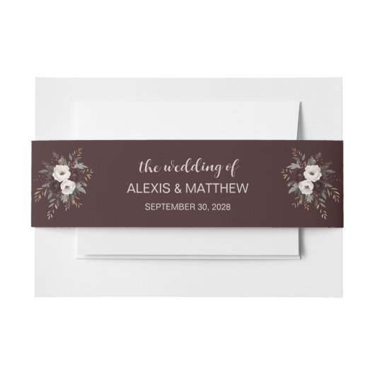 バ素朴ー結婚グンディ招待状用帯 招待状ベリーバンド (正面例)