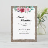 バ素朴ー結婚ラップフローラ 招待状 (スタンド正面)