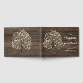 バ素朴ー結婚ンのストリングライツメイソンジャー ゲストブック (全面)