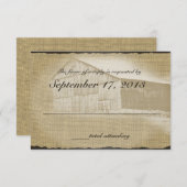 バ素朴ー結婚ン反応 出欠カード (正面/裏面)