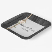 バ結婚ンウッドのロープ結び目 ペーパープレート (傾斜あり)