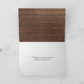 バ結婚ンウッドカードのストリングライト カード (内部)