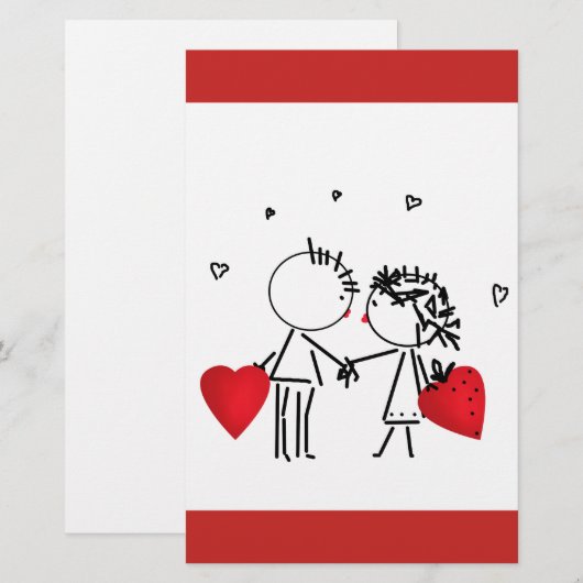 バ結婚ンタイン 便箋 (正面/裏面)