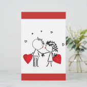 バ結婚ンタイン 便箋 (スタンド正面)