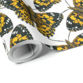 バ絵を描イの蝶の模様の包み紙 ラッピングペーパー (ロールコーナー)