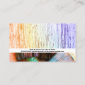 バ絵を描ッケットとブラシ | テクス芸術的チャ 名刺 (裏面)