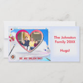 バ絵を描ンタインハート8" x 4"フォトカード シーズンカード (正面)