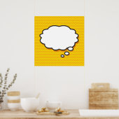 バ考えブ漫画本ポップ・アートの画モダンArtポップ・アートの Cu ポスター (キッチン)