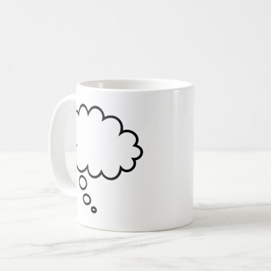 バ考えブ – 独自の文字を追加! コーヒーマグカップ (正面左)