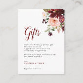 バ色彩の鮮やかーガン&赤面フローラウェディングギフトカード エンクロージャーカード (正面)