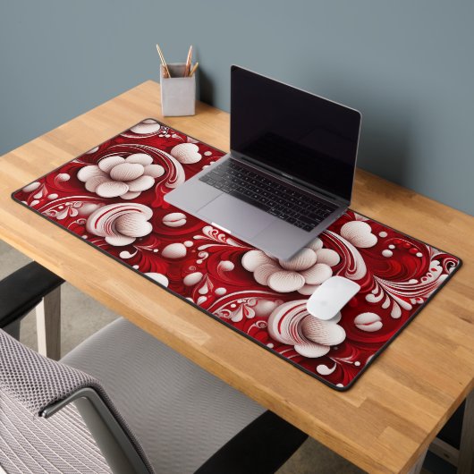 バ華美ン渦巻形のタイン愛の花 デスクマット (オフィス2)