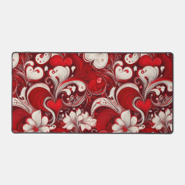 バ華美ン渦巻形のタイン愛の花 デスクマット