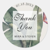 バ葉ナナ感謝してい結婚 ラウンドシール (正面)