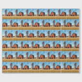 バ買ーンサイロの旗を持つアメリカの文字 ラッピングペーパー (フラット)