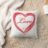 バ赤と白レンタインデー枕 クッション (ブランケット)