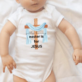 バ間抜けニー・イースターはイエスのためだ ベビーボディスーツ